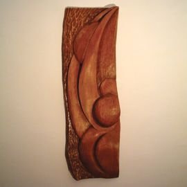 Sculptura Lemn de stejar, basorelief, 82 x 27 cm - Pasiune