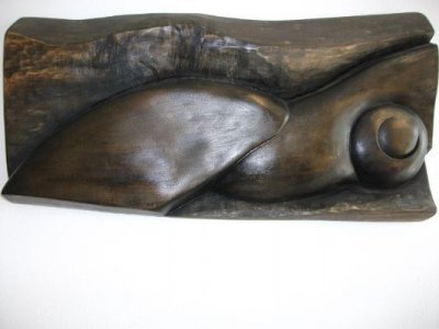 Sculptura Lemn de tei, basorelief, 90x38 cm 
colecţie particulară - Nud
