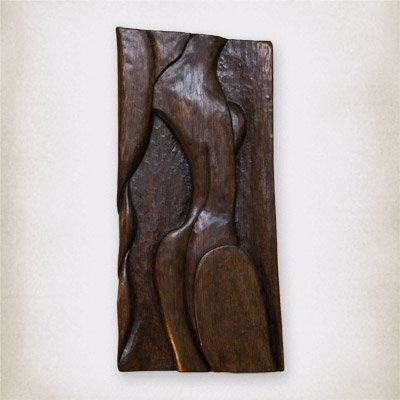 Sculptura Lemn de stejar, basorelief, 70 x 34 cm - Nud II