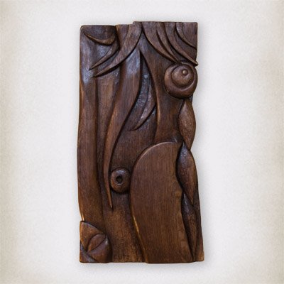 Sculptura Lemn de stejar, basorelief, 70 x 36 cm - Nud III