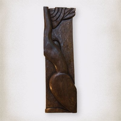 Sculptura Lemn de stejar, basorelief, 85 x 26 cm - Nud IV