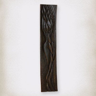 Sculptura Lemn de stejar, basorelief, 94 x 18 cm - Nud VI