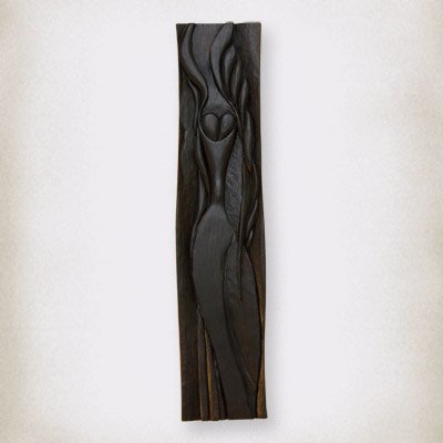 Sculptura Lemn de stejar, basorelief, 90 x 21 cm - Nud VII