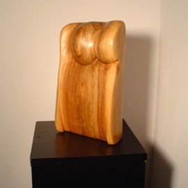 Sculptura Lemn de nuc, 29 cm - Maternitate VI
