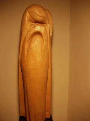 Sculptura Lemn de tei, 82 cm - Înger