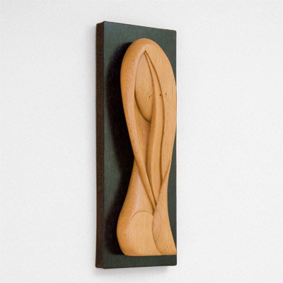 Sculptura Lemn de stejar, 48x18 cm - Copilă V